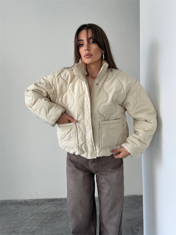 Cepli Kapitone Mont - Ekru