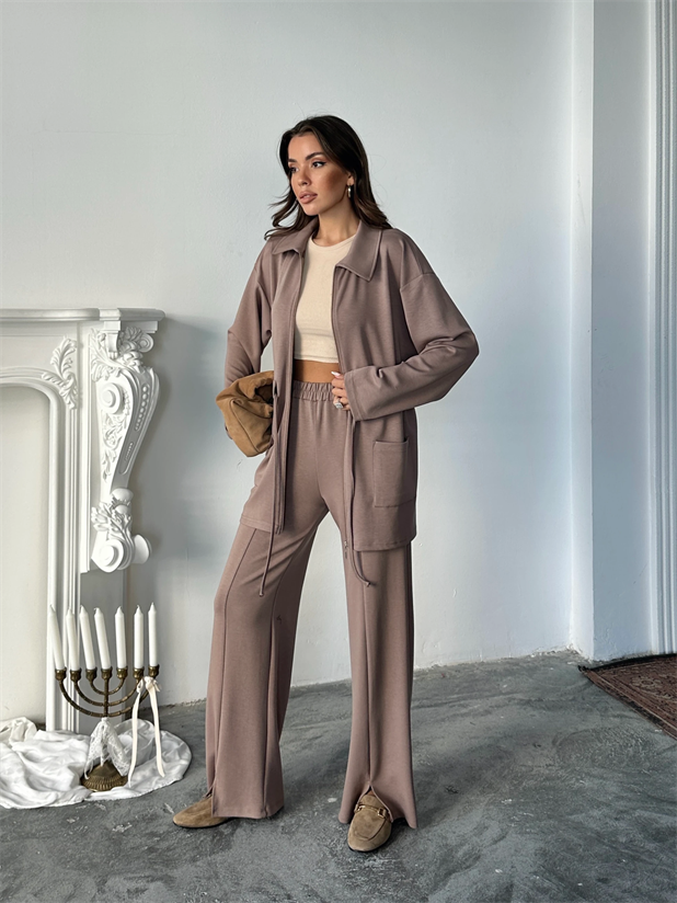 Bağlamalı Modal İkili Takım  - Vizon