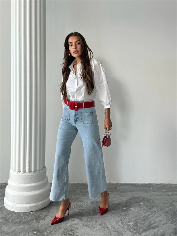 Cepli Fit Palazzo - Buz Mavi