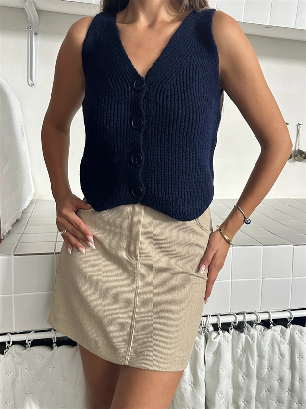 Selanik Triko Yelek Lacivert - Lacivert