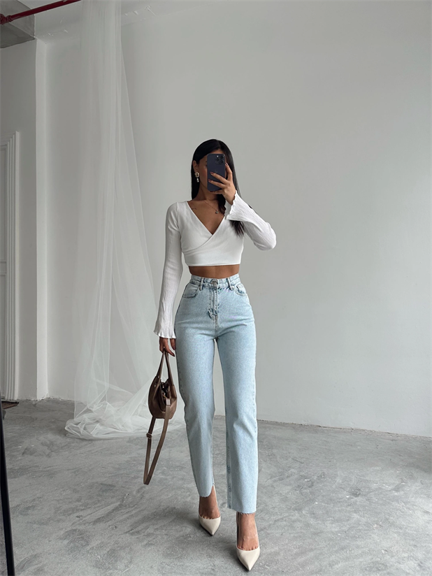 Massimo Mom Fit Jean - Buz Mavi