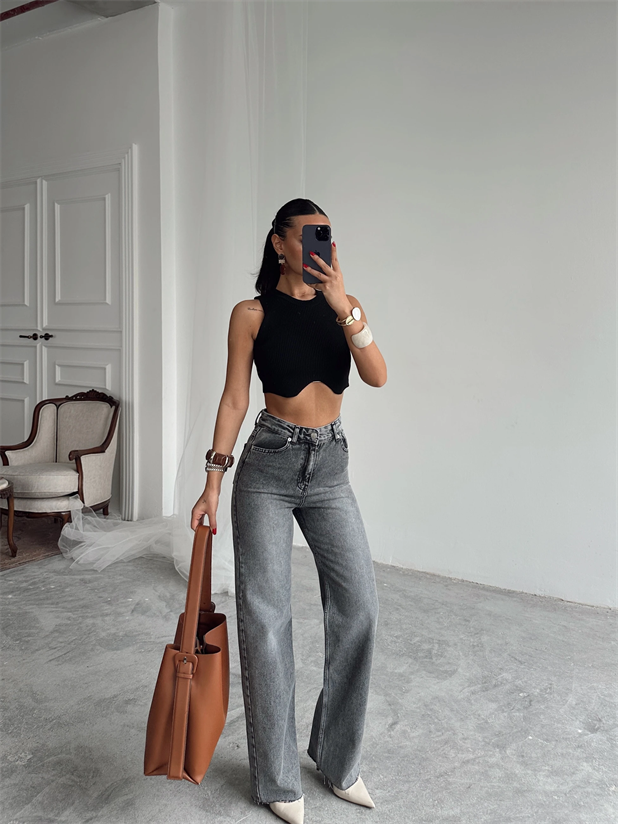 Massimo Paça Kesik Palazzo Jean - Füme