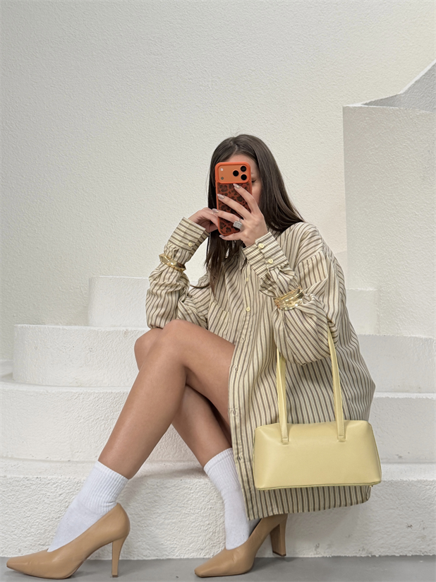 Baget Omuz Çantası - Limon Sarısı