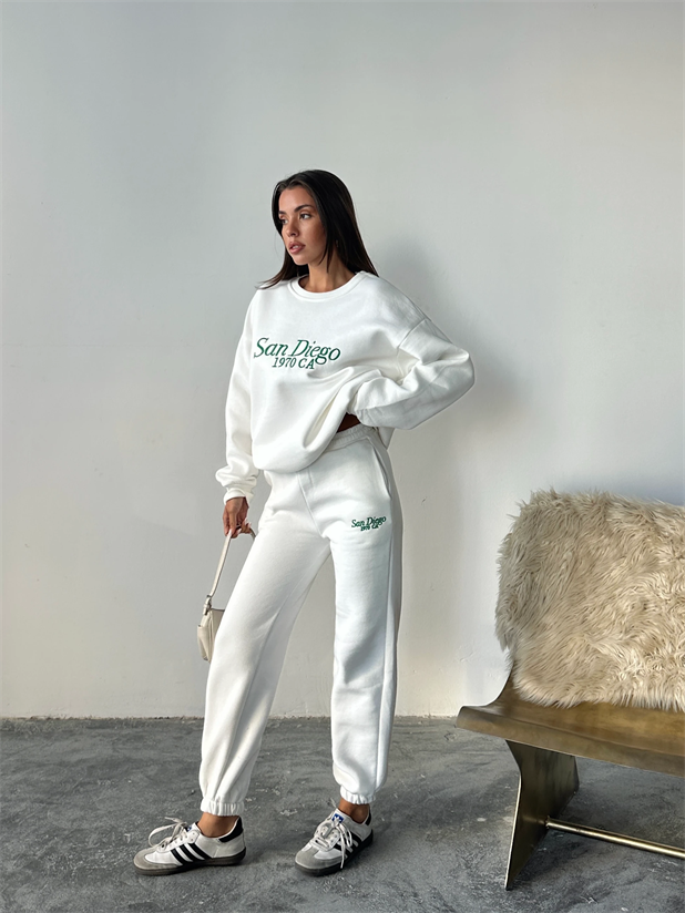 Sandiego Eşofman Takım Beyaz - Beyaz