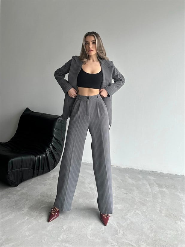 Elicia Line Pileli Palazzo - Füme