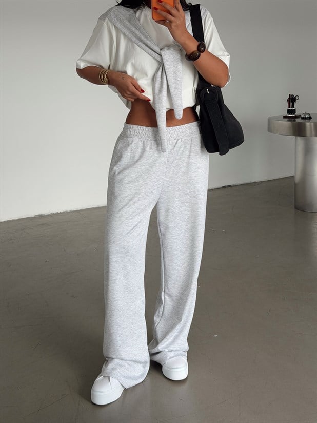 Garnili Modal Takım - Gri