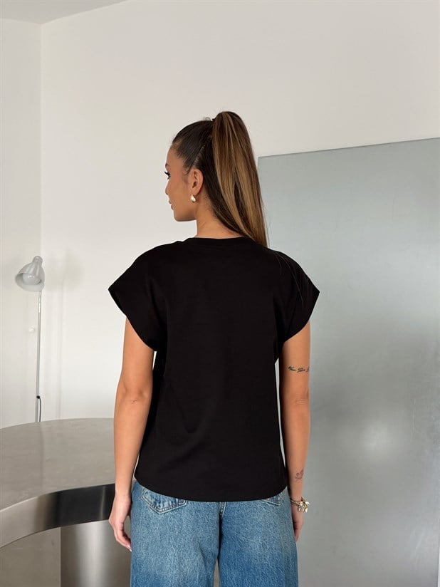 Düz Kolsuz Basic - Siyah