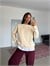 Düz Basic Sweatshırt - Taş