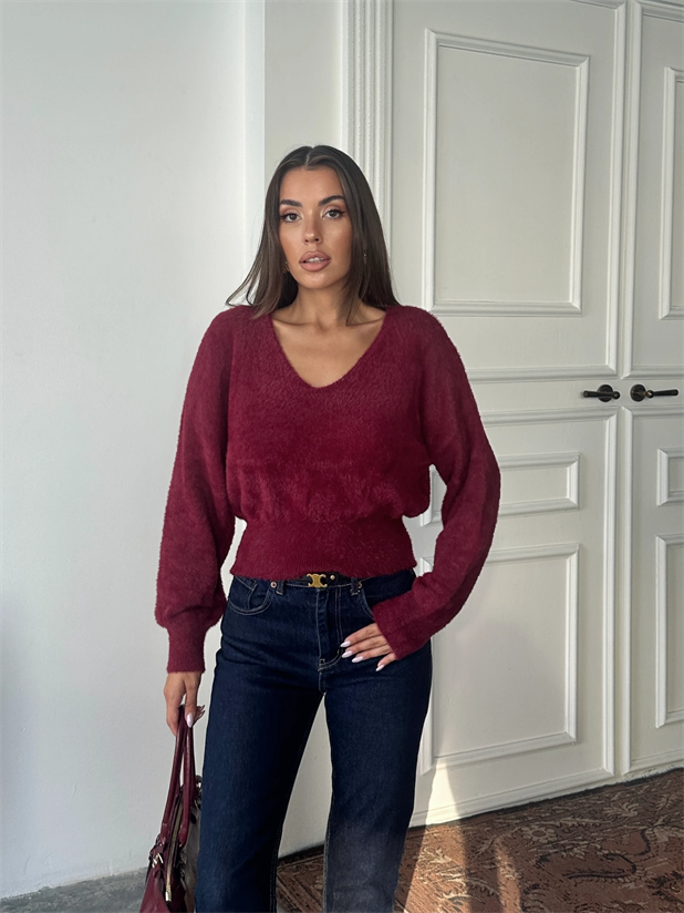 V Yaka Yumoş Kazak - Bordo