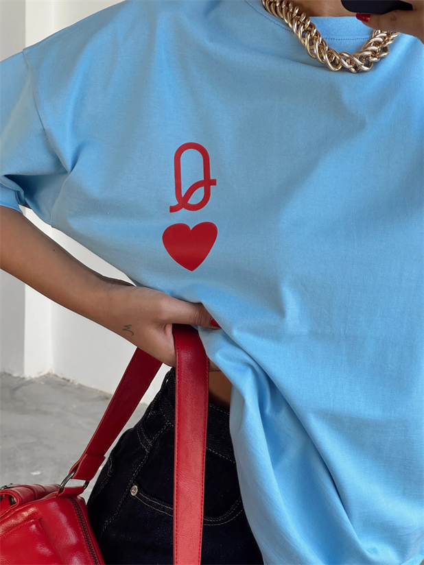 Love Q Basic Tshirt Bebe Mavi - Mavi