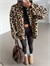 Fermuarlı Peluş Ceket - Leopar