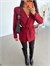 Bel Bağlama Line Blazer Ceket - Bordo