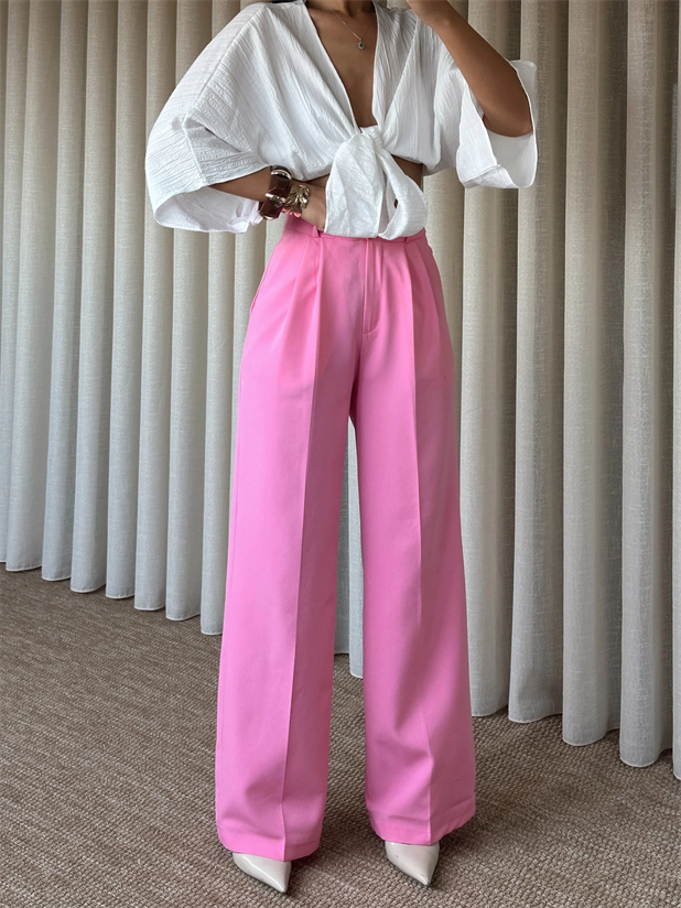 My Palazzo Kumaş Pantolon - Pembe