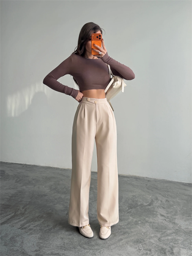 Kore Model Pantolon  - Bej