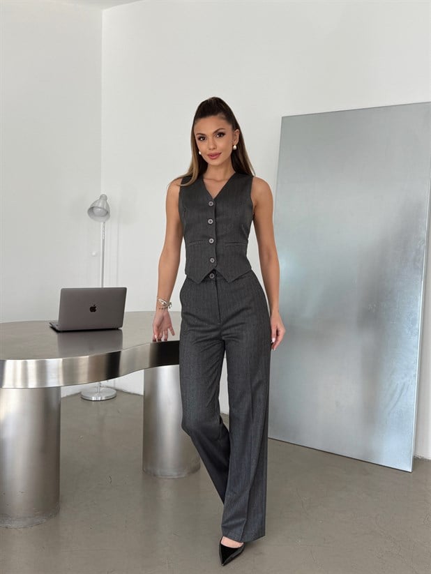 Yelek Pantolon Takım - Antrasit
