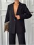 Tek Düğme Blazer Ceket - Siyah