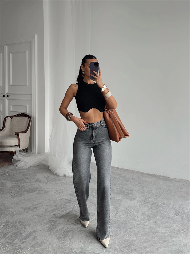 Massimo Paça Kesik Palazzo Jean - Füme