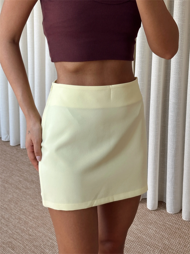 Klasik Mini Etek - Sarı