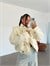 Vatka Detay Oversize Crop Trençkot - Ekru