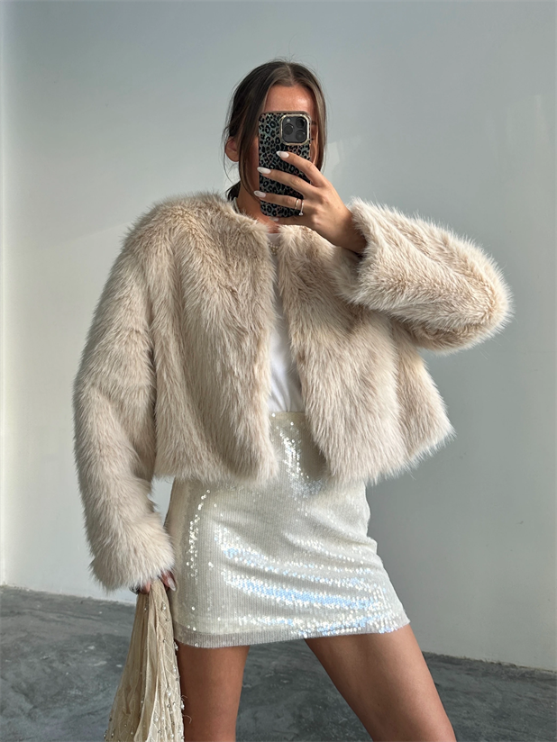 Premium Crop Kürk - Taş