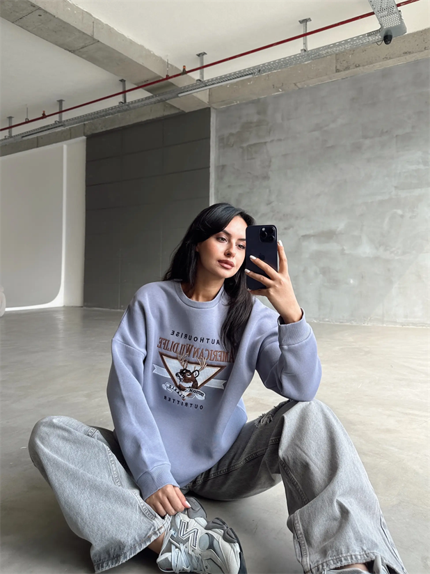 Amerıcan Wılder Sweatshirt Lila - Lila