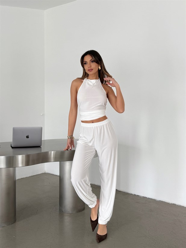 Şalvar Pantolonlu Takım - Beyaz