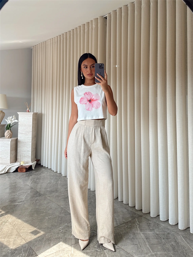 Cırtlı Keten Palazzo  - Taş