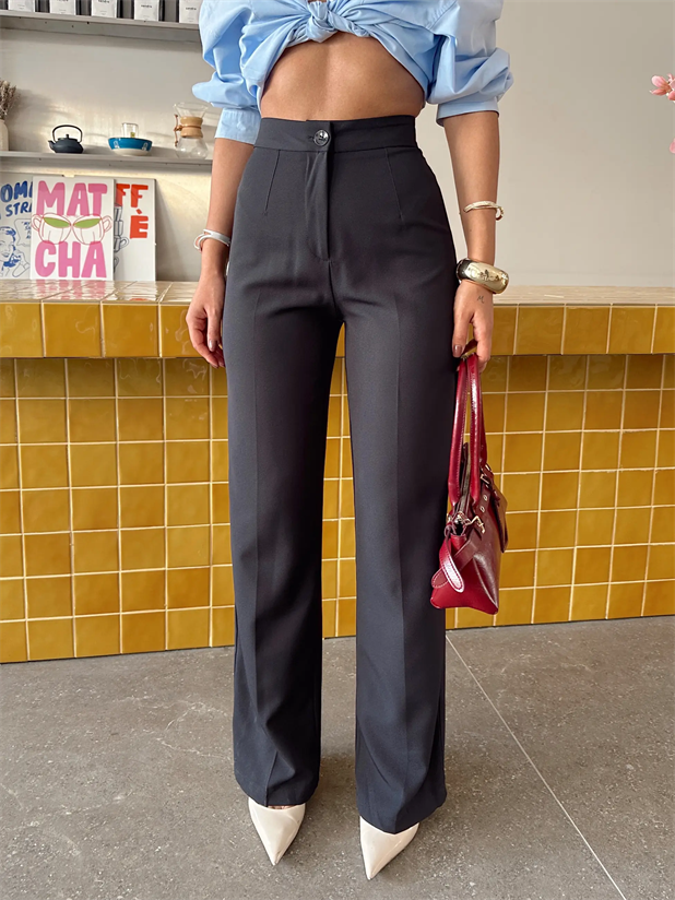 Cepsiz Palazzo Pantolon  - Siyah