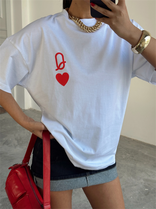Love Q Basic Tshirt Beyaz - Beyaz