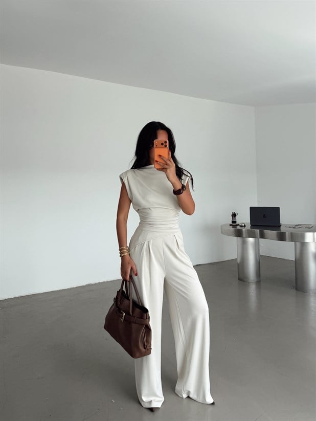 Vatkalı Asimetrik Modal Takım - Taş