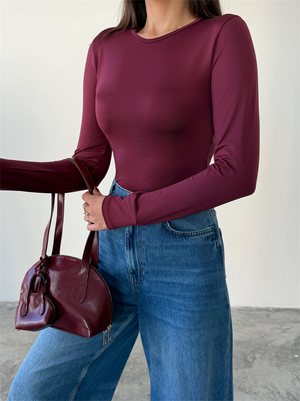 Bisiklet Yaka Micro Bluz - Bordo