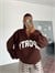 Sporty Yarım Fermuar Sweat - Kahve