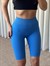 Fitilli Biker Tayt - Saks Mavi