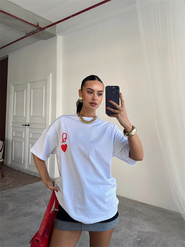 Love Q Basic Tshirt Beyaz - Beyaz
