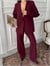 Tek Düğme Blazer Ceket - Bordo