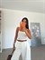 Yan Büzgülü Bodysuit Beyaz - Beyaz
