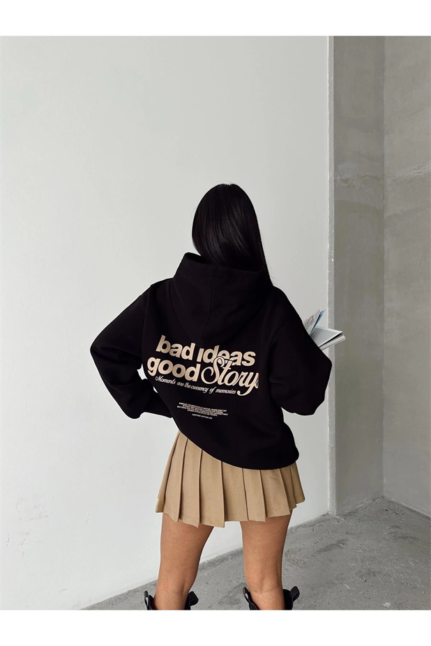 Another Kapüşonlu Sweatshirt Siyah - Siyah