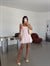 Dantelli Mini Elbise - Pembe