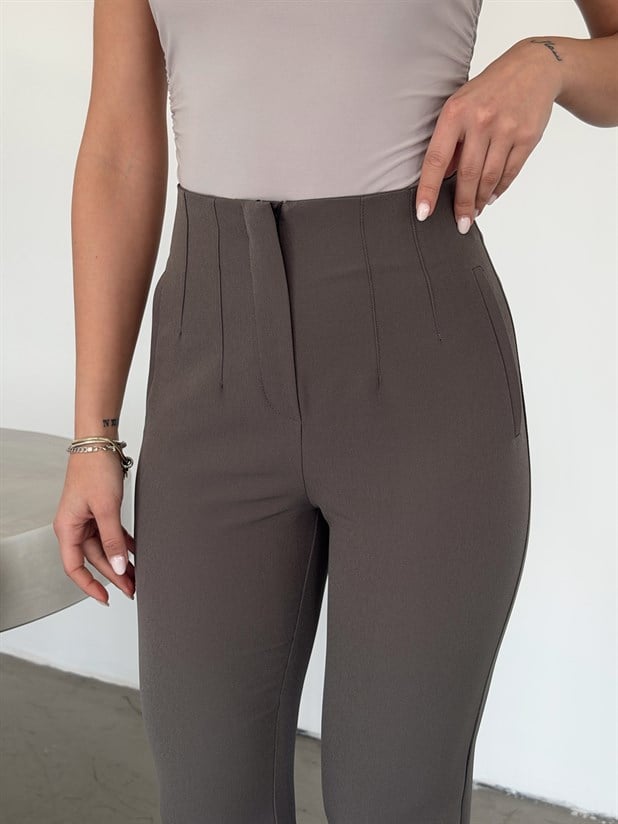 Pensli Dabıl Kumaş Pantolon -  Antrasit