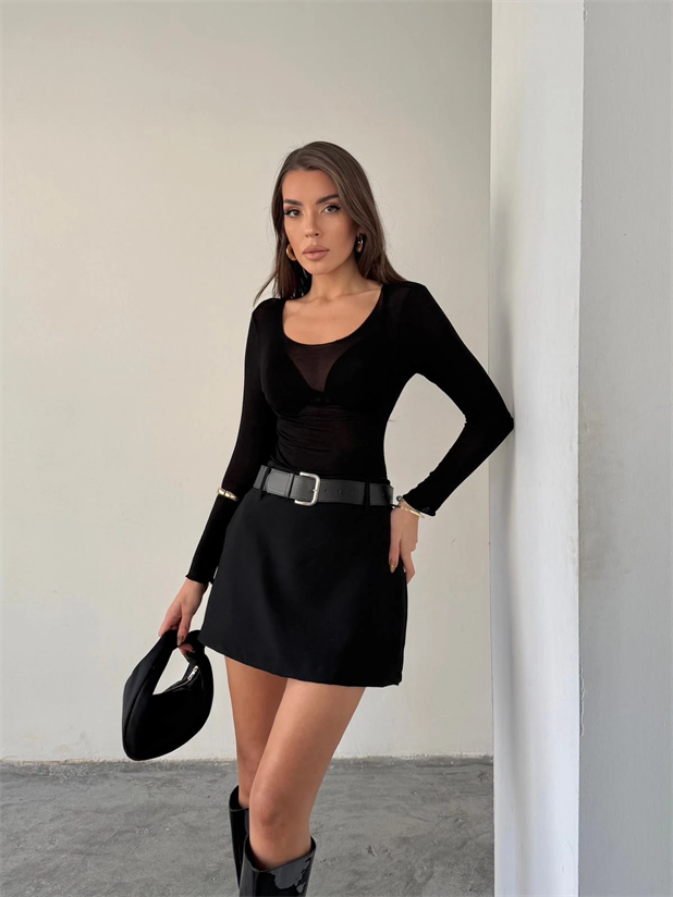 Transparan Body - Siyah
