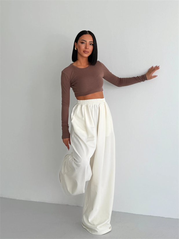 Baggy Salaş Eşofman - Beyaz