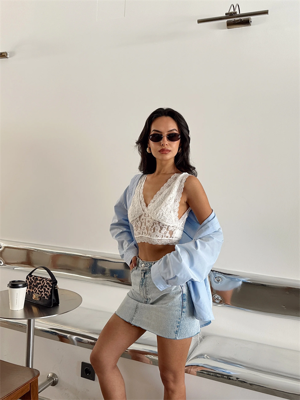Dantelli Bralet - Beyaz