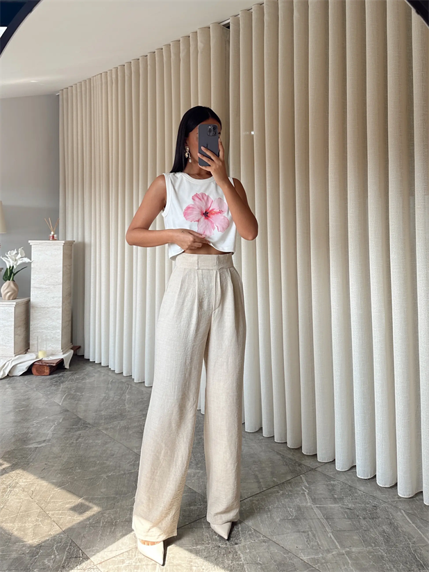 Cırtlı Keten Palazzo  - Taş