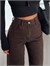 Desenli Jean Palazzo - Kahve Leopar