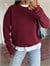 Düz Basic Sweatshırt - Bordo