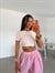 Çift Kat Crop Basic - Pudra Pembe