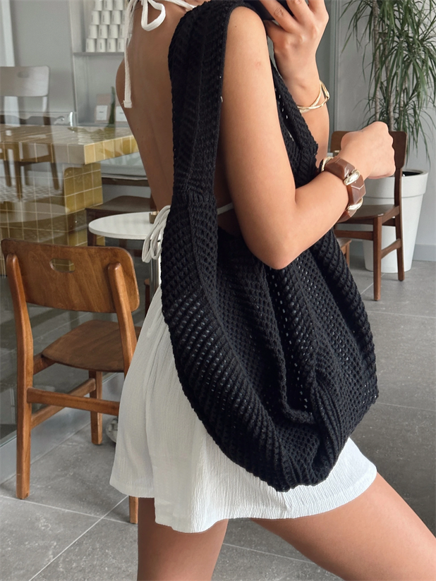 Örgü Çanta - Siyah