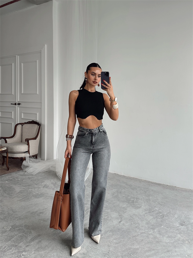 Massimo Paça Kesik Palazzo Jean - Füme