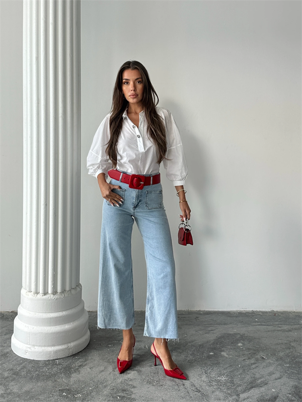 Cepli Fit Palazzo - Buz Mavi