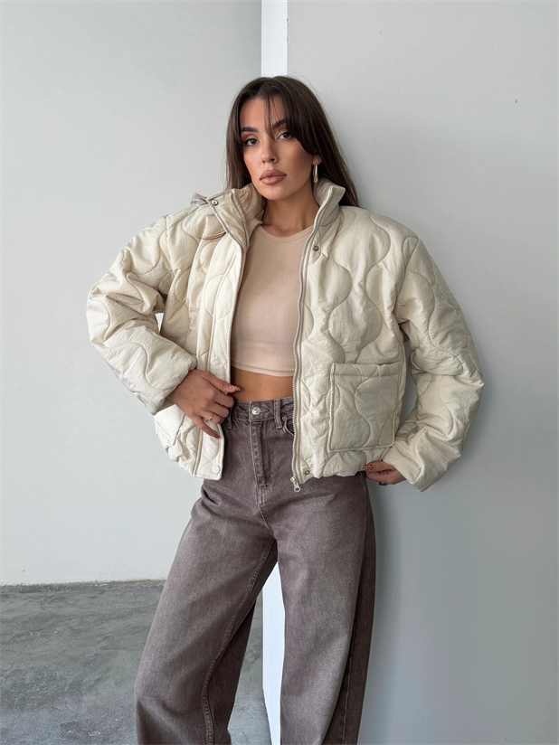 Cepli Kapitone Mont - Ekru